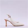 Una Healy Teen Spirit Pointed Slingback - Off White Combi